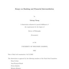 Essays on Banking and Financial Intermediation