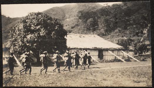 Ifugao soldiers arriving at Bontoc