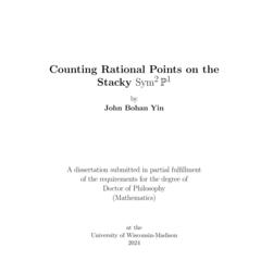 Counting Rational Points on the Stacky Sym2P1
