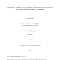 Statistical Methods for Studying Heterogeneous Treatment Effects with Instrumental Variables
