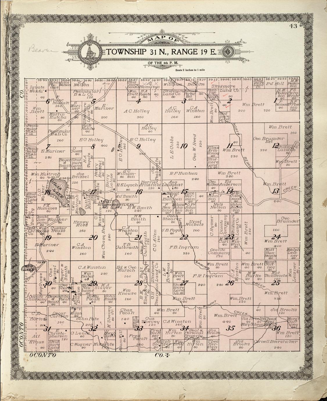 Standard atlas of Marinette County, Wisconsin : including a plat book ...