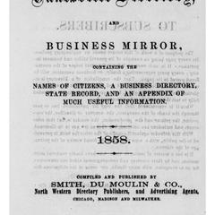 The Janesville directory and business mirror : containing the names of citizens, a business directory, state record, and an appendix of much useful information