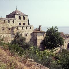 West wall of Xenophontos Monastery