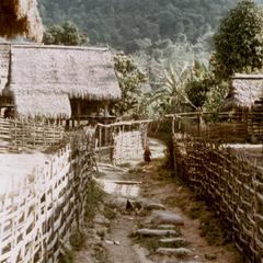 Pathways in the Lu village of Ta Fa in Houa Khong Province