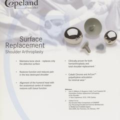 Surface Replacement Shoulder Arthroplasty advertisement