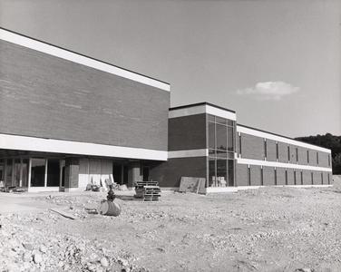 Early construction on campus main entrance building