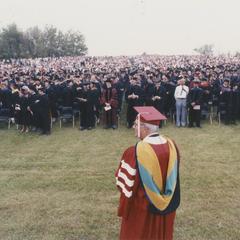 Spring commencement, outdoor ceremony