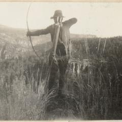 Bow hunting in the Gila Wilderness (photo of AL), New Mexico, November 1927