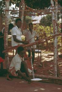 Weaving with a Mandingo-Gbande Loom