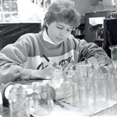 Student working in CLSES lab