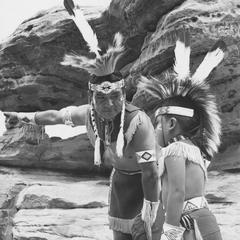 Native Americans in ceremonial dress