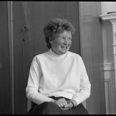 Betsy Whyte being interviewed at St. Andrews, Fife, no. 2 of 3
