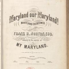 Maryland, our Maryland!
