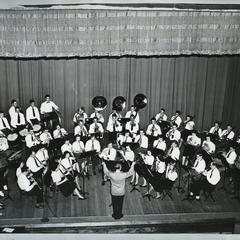 Stout Band performing on stage, November 12, 1947