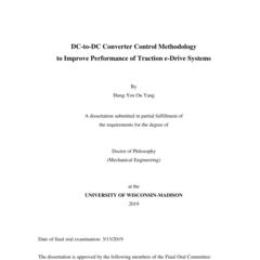 DC-to-DC Converter Control Methodology to Improve Performance of Traction e-Drive Systems