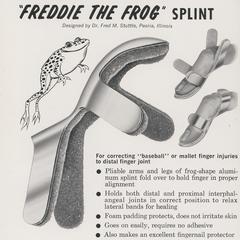 "Freddie the Frog" Splint advertisement