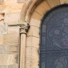 Ripon Cathedral north transept east side aisle window closeup