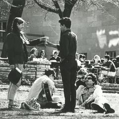 Students relaxing on Terrace