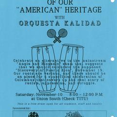 Poster for alternative Columbus Day celebration