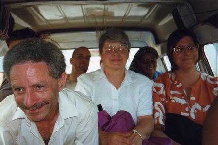 Group seated in van