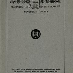 United War Work Campaign as conducted in Wisconsin, November 11-20, 1918