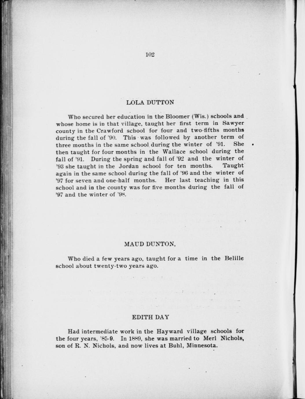 History of education in Sawyer County, Wisconsin Full view UWDC