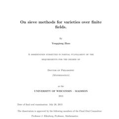 On sieve methods for varieties over finite fields