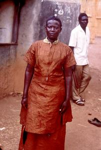 Uuganda Woman Wearing Bark Cloth Dress