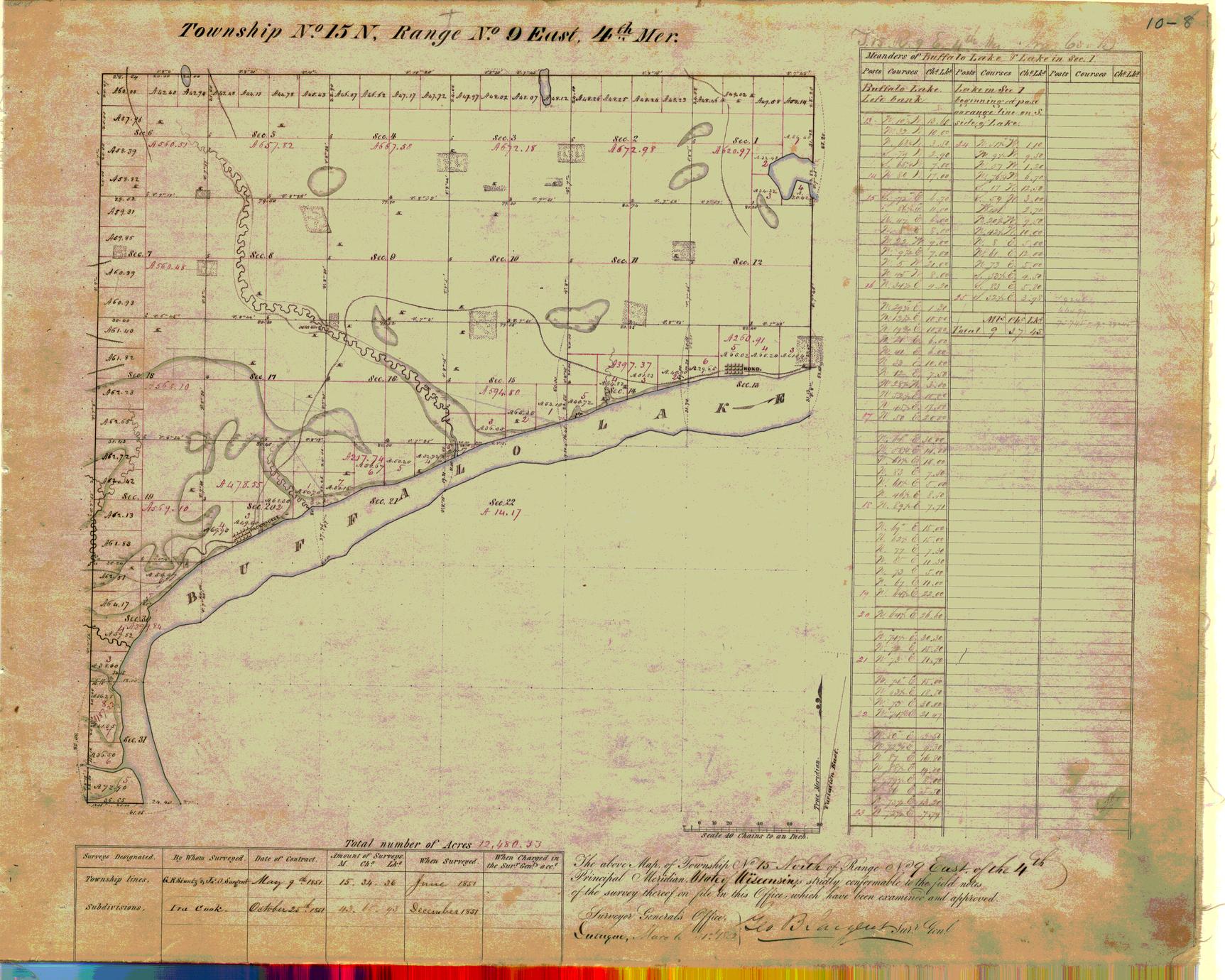 [Public Land Survey System map: Wisconsin Township 15 North, Range 09 East]