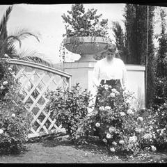 M. C. B. in rose garden
