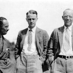 With William Rowen and Charles Elton at the Matamek Conference on Biological Cycles, Quebec, July 1931 (AL on right)