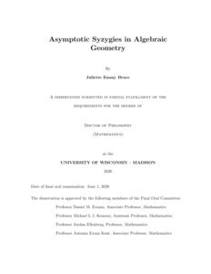 Asymptotic Syzygies in Algebraic Geometry