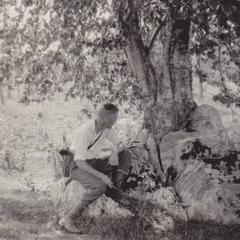 1918 Training camp - birch in gneiss outcrop