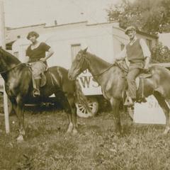 Horseback riders with H. A. Bruce Shows