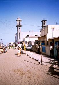 Street with Mosque Being Constructed in the Fishermen's  Village