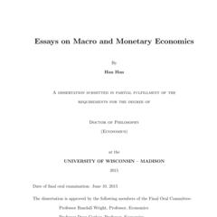 Essays on Macro and Monetary Economics