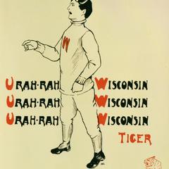 Tiger mascot cheerleader