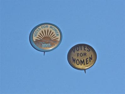 Suffrage pinback buttons