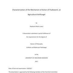 Characterization of the Mechanism of Action of Fludioxonil, an Agricultural Antifungal