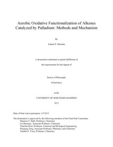 Aerobic Oxidative Functionalization of Alkenes Catalyzed by Palladium: Methods and Mechanism