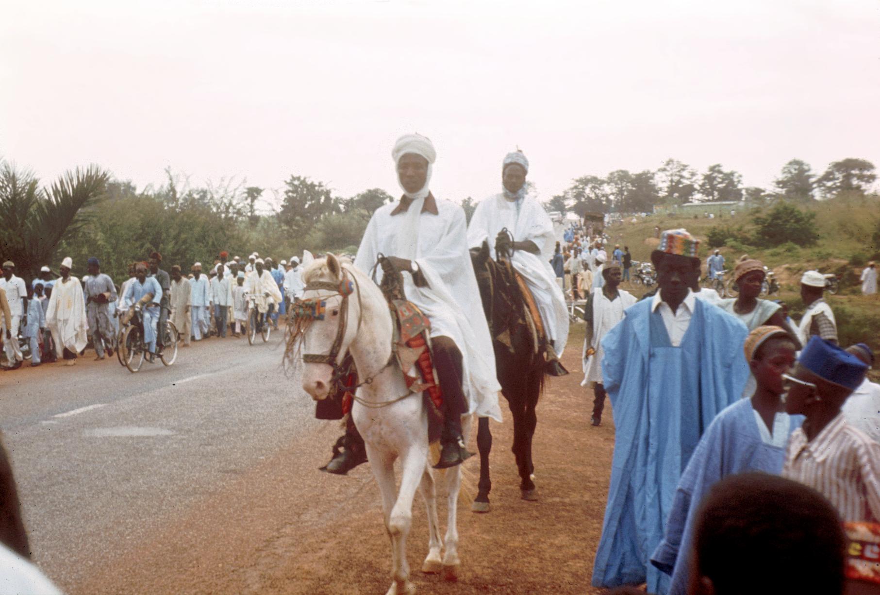 Hausa Horsemen Arriving At Prayer Ground During Sallah Celebration