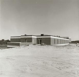 Campus classroom building during early construction