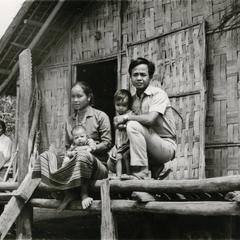Nyaheun family in the village of Xe Namnoi in Attapu Province