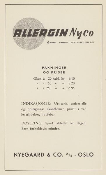 Allergin Nyco advertisement