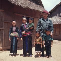 Hmong official with his family