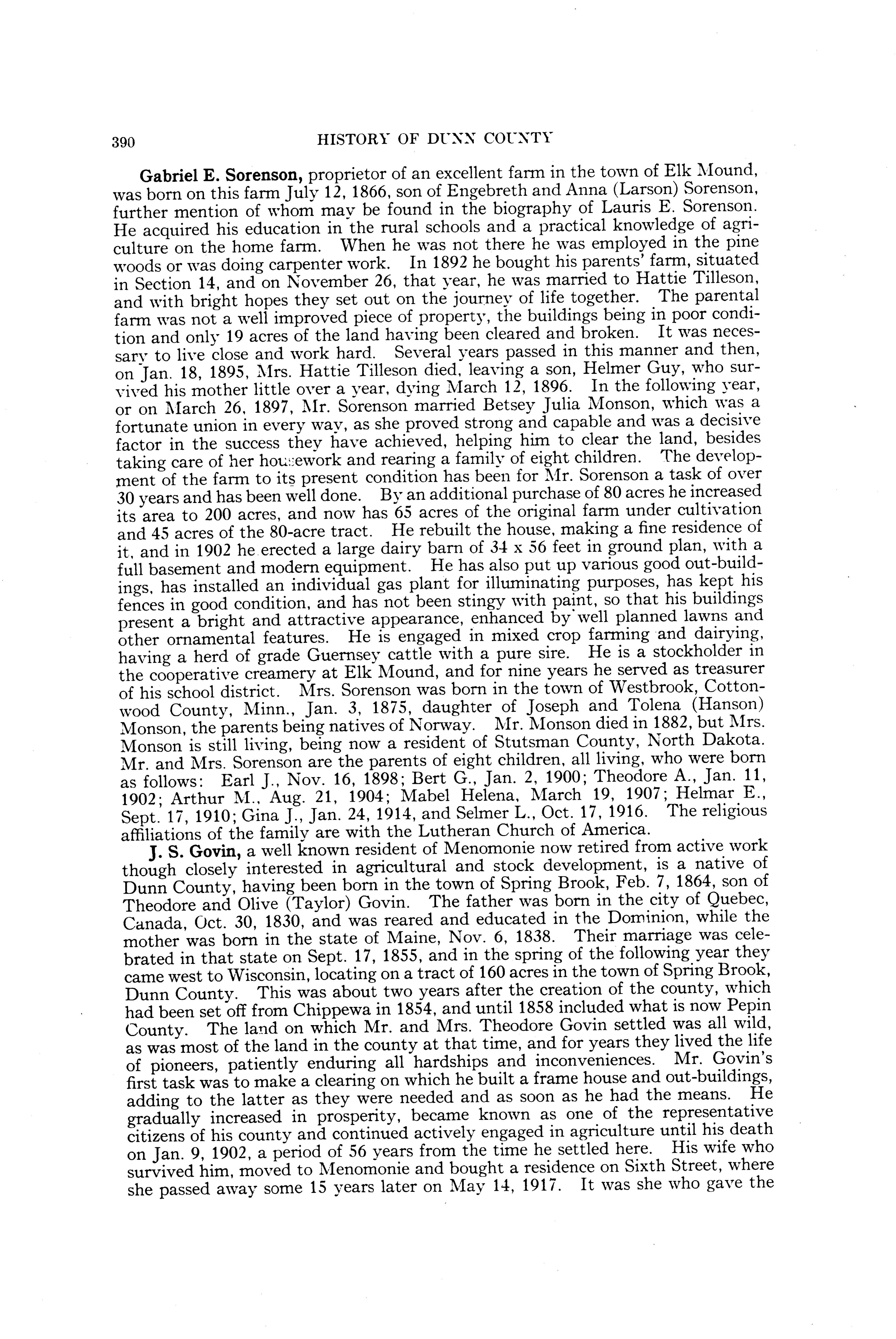 History of Dunn County, Wisconsin Full view UWDC UWMadison Libraries