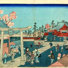 Precincts of the Hachiman Shrine at Fukagawa, from the series Famous Places in Edo