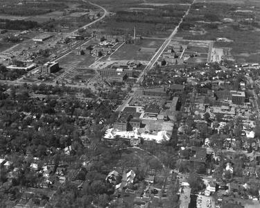 Aerial view of Wisconsin State University-Stevens Point, 1968