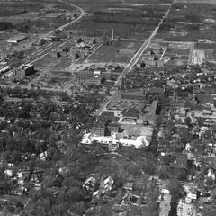 Aerial view of Wisconsin State University-Stevens Point, 1968
