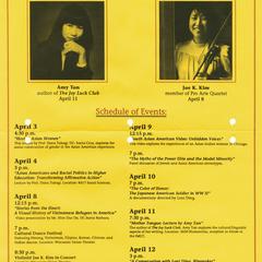 Poster for Asian American Month in April 1991